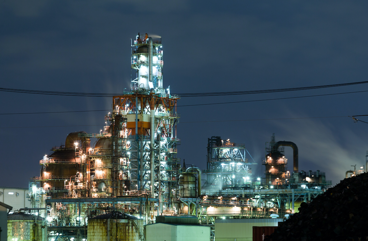 Industrial chemicals facility environment requiring controlled vehicle access