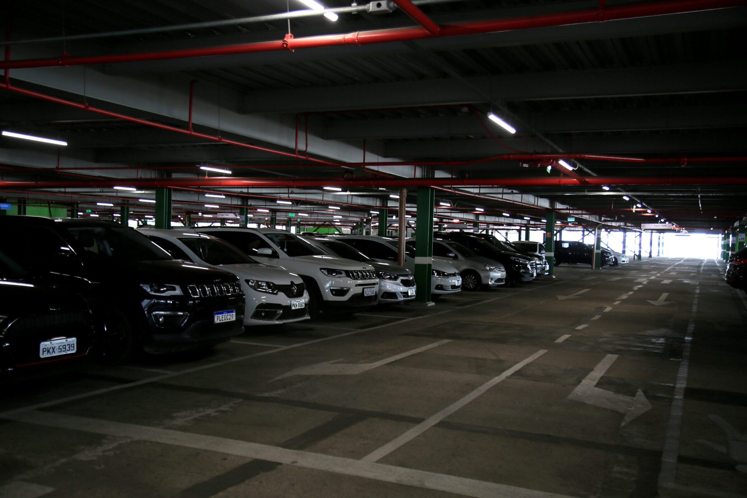 Charging modern electric cars from station outdoors